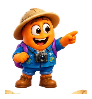 Explorer pointing toward the next destination